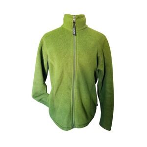 Campmor‎ Fleece Jacket Full Zip Green Polartec Mens Size L